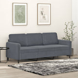 NNEVL 3-Seater Sofa Dark Grey Velvet 180 cm
