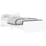 NNEVL Bed Frame White 92x187 cm Single Size Engineered Wood