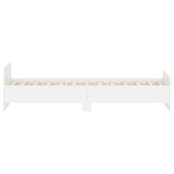 NNEVL Bed Frame White 92x187 cm Single Size Engineered Wood