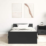 NNEVL Bed Frame without Mattress Black 90x190 cm Engineered Wood