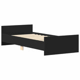 NNEVL Bed Frame without Mattress Black 90x190 cm Engineered Wood