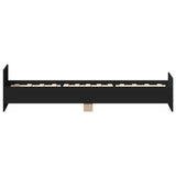 NNEVL Bed Frame without Mattress Black 90x190 cm Engineered Wood