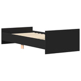 NNEVL Bed Frame without Mattress Black 90x190 cm Engineered Wood