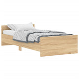 NNEVL Bed Frame Sonoma Oak 92x187 cm Single Size Engineered Wood