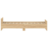 NNEVL Bed Frame Sonoma Oak 92x187 cm Single Size Engineered Wood