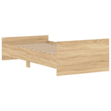 NNEVL Bed Frame Sonoma Oak 92x187 cm Single Size Engineered Wood