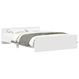 NNEVL Bed Frame without Mattress White 150x200 cm