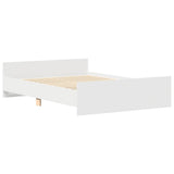 NNEVL Bed Frame without Mattress White 150x200 cm