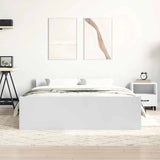 NNEVL Bed Frame without Mattress White 150x200 cm