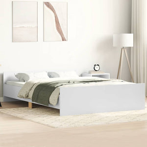NNEVL Bed Frame without Mattress White 150x200 cm
