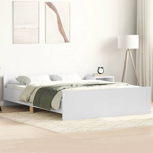 NNEVL Bed Frame without Mattress White 150x200 cm