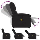 NNEVL Stand up Massage Recliner Chair Black Fabric