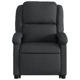 NNEVL Stand up Massage Recliner Chair Black Real Leather