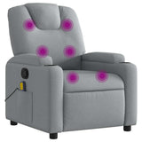 NNEVL Massage Recliner Chair Light Grey Fabric