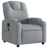 NNEVL Massage Recliner Chair Light Grey Fabric