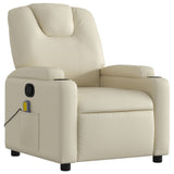 NNEVL Massage Recliner Chair Cream Faux Leather