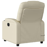 NNEVL Massage Recliner Chair Cream Faux Leather