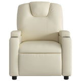 NNEVL Massage Recliner Chair Cream Faux Leather