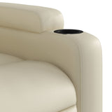 NNEVL Massage Recliner Chair Cream Faux Leather