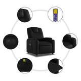 NNEVL Electric Massage Recliner Chair Black Faux Leather