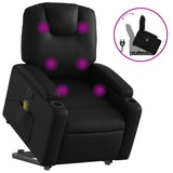 NNEVL Stand up Massage Recliner Chair Black Faux Leather