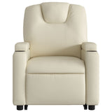 NNEVL Stand up Massage Recliner Chair Cream Faux Leather