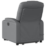 NNEVL Stand up Massage Recliner Chair Grey Faux Leather