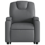 NNEVL Stand up Massage Recliner Chair Grey Faux Leather