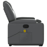 NNEVL Stand up Massage Recliner Chair Grey Faux Leather