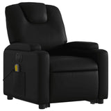 NNEVL Electric Stand up Massage Recliner Chair Black Faux Leather