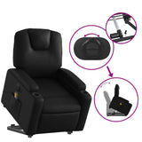 NNEVL Electric Stand up Massage Recliner Chair Black Faux Leather