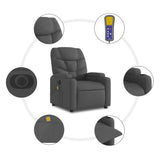 NNEVL Electric Stand up Massage Recliner Chair Dark Grey Fabric