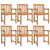 NNEVL Garden Chairs 6 pcs 56x55.5x90 cm Solid Wood Acacia