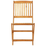 NNEVL 3 Piece Folding Garden Dining Set Solid Wood Acacia