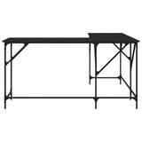NNEVL Desk Black 149x149x75 cm Engineered Wood