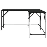 NNEVL Desk Black 149x149x75 cm Engineered Wood