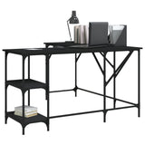 NNEVL Desk Black 139x139x75 cm Engineered Wood
