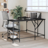 NNEVL Desk Black 139x139x75 cm Engineered Wood
