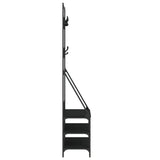 NNEVL Clothes Rack with Shoe Storage Black 90x34x184 cm