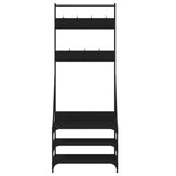 NNEVL Clothes Rack with Shoe Storage Black 70x40x184 cm