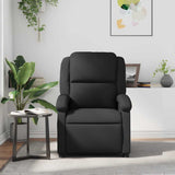 NNEVL Massage Recliner Chair Black Real Leather