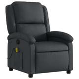 NNEVL Massage Recliner Chair Black Real Leather