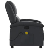 NNEVL Massage Recliner Chair Black Real Leather