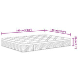 NNEVL Pocket Spring Mattress Medium 137x190 cm Double Size