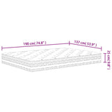 NNEVL Pocket Spring Mattress Medium 137x190 cm