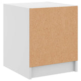 NNEVL Bedside Cabinets with Glass Doors 2 pcs White 35x37x42 cm