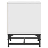 NNEVL Bedside Cabinets with Glass Doors 2 pcs White 35x37x50 cm