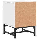 NNEVL Bedside Cabinets with Glass Doors 2 pcs White 35x37x50 cm