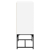 NNEVL Side Cabinet with Glass Doors White 69x37x100 cm