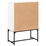 NNEVL Side Cabinet with Glass Doors White 69x37x100 cm